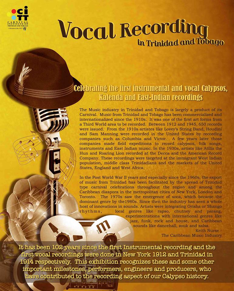 A Brief History on the Vocal Recording in Trinidad and Tobago